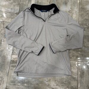 Polo Golf Gray Long Sleeve Quarter-Zip Shirt